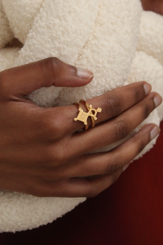 Inabangaret Double Band Adjustable Ring ©