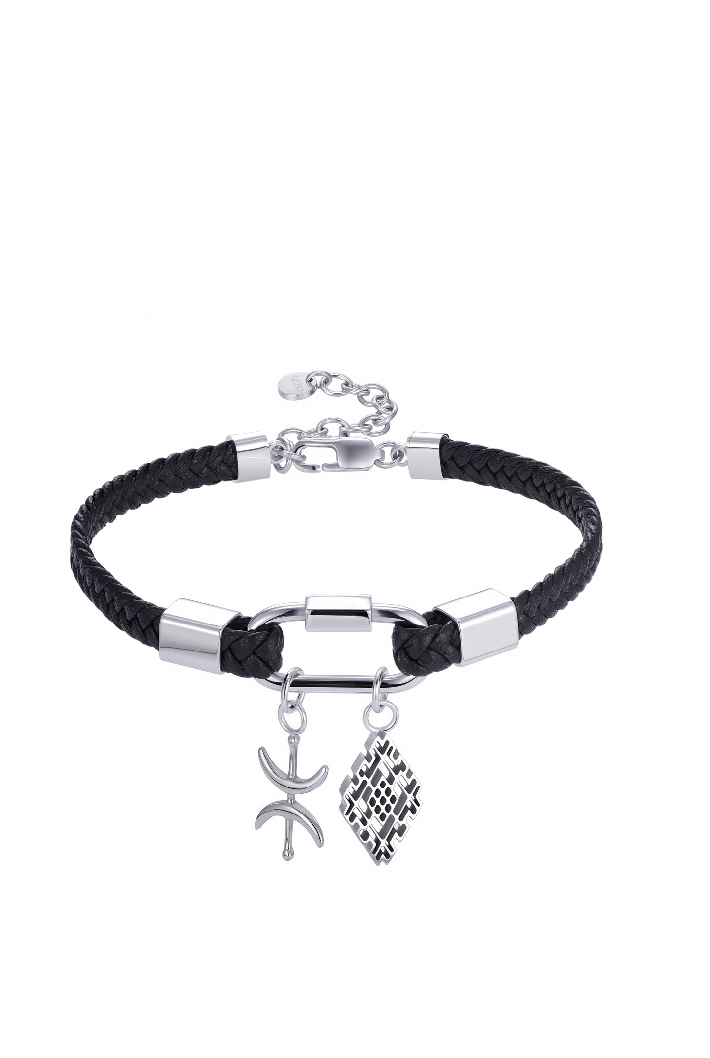 Men's Rhodium Plated Yaz and Lion's Paw Bracelet ©