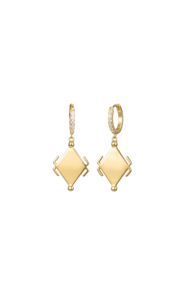 Frog Symbol Diamond Hoops ©